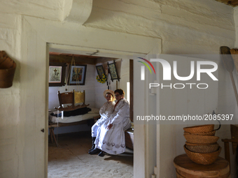 An inside view of a house built in the second half of the 19th century, in the Folk Culture Open-Air Museum in Kolbuszowa. 
On Sunday, July...