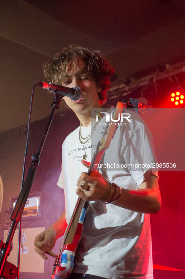 English Musician Rat Boy plays live at Nambucca, London on July 19, 2017. Jordan Cardy, known by his stage name Rat Boy, is an English music...