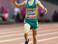 Jaryd Clifford of Australia  men's 1500m F13 Final during World Para Athletics Championships at London Stadium in London on July 19, 2017 (