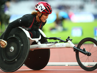Diane Roy of Canada  competeWomen's  800m F54 Final during World Para Athletics Championships at London Stadium in London on July 19, 2017 (