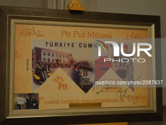 A Turkish historic post is seen at the PTT Stamp Museum in Ankara, Turkey on July 21, 2017. (