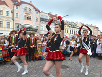 Members of 'Incanto' - a local group of majorettes during the opening ceremony of the 17th edition of World Festival of Polish Diaspora Folk...