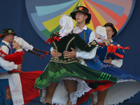 Members of 'Lowicz' group from Edmonton, Canada, during their performance on the first day of the 17th edition of World Festival of Polish D...