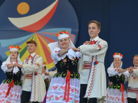 Members of 'Karolinka' group from Brzesc, Belarus, during their performance on the first day of the 17th edition of World Festival of Polish...