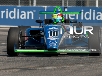 Driver during the IndyCar light Series Race at Exhibition place, Toronto, Ontario, Canada on July 16 2017. (