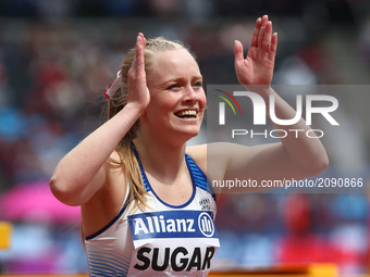 Laura Sugar of Great Britain competing Women's 200m T44 Round 1 Heat 1
during World Para Athletics Championships at London Stadium in London...