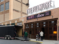 Stagehands unload equipment for an upcoming act at the Fillmore Philadelphia, in the Fishtown neighborhood of Philadelphia, PA, USA, on May...