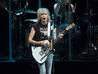 Chrissie Hynde, leader of The Pretenders, performs during a concert of the Universal Music Festival at the Royal Theater in Madrid, Spain, 2...