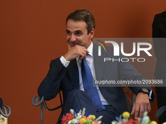 Leader of Opposition, Kyriakos Mitsotakis, Nea Dimokratia on the occasion of the 43rd anniversary of restoration of Democracy at the Preside...