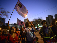 A group of women protest against racism in Sao Paulo, Brazil, 25 July 2017. Hundreds of black women protested in the biggest citiy of Brazil...