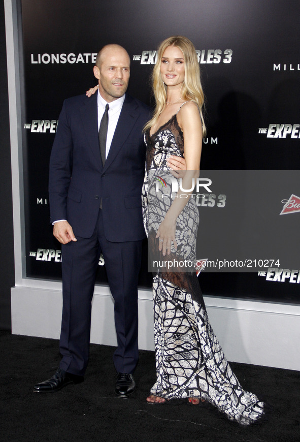 Jason Statham and Rosie Huntington-Whiteley at the Los Angeles premiere of 