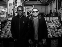 Paul 'Kermit' Laveridge (L) and Shaun Ryder of Black Grape are portraited at Rough Trade East, London on August 8, 2017. The current lineup...