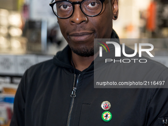Paul 'Kermit' Laveridge of Black Grape is portraited at Rough Trade East, London on August 8, 2017. The current lineup is made by former Hap...