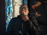 Shaun Ryder (not in picture) and Paul 'Kermit Laveridge of British rock band Black Grape held a Q&A at Rough Trade East, London on August 8,...