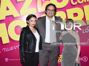 Director Alejandro Calva is seen during the pink carpet  to promote the latest film 'Hazlo Como Hombre' at Cinepolis Plaza Oasis Coyoacan on...