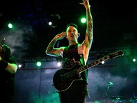 Matt Heafy of the american metal band Trivium performing live at Carroponte, Sesto San Giovanni, Italy on 8 August 2017. (
