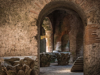 Underground of the Flavian Amphitheater in Pozzuoli, Italy. Photo taken 21 August 2015. (