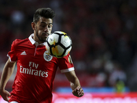 Benfica's forward Pizzi controls the ball during the Portuguese League  football match between SL Benfica and SC Braga at Luz  Stadium in Li...