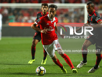 Benficas forward Jonas from Brazil during the Premier League 2017/18 match between SL Benfica v SC Braga, at Luz Stadium in Lisbon on August...