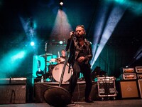 Jay Buchanan of the american blues rock band Rival Sons performing live at Carroponte Milan Italy. (