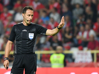 Referee Artur Soares Dias from Portugal during the match between SL Benfica and VSC Guimaraes at Estadio Municipal de Aveiro on August 05, 2...