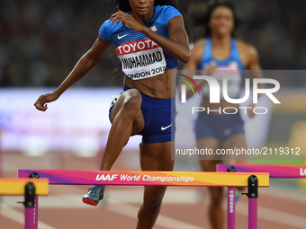 Dalilah Muhammad (USA) competes and wins the Silver medal on Women's 400 m Hurdles final during the Athletics World Championships 2017, at O...