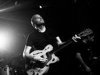 British rock shoegaze band Ride perform at Xoyo, London on July 28, 2017. Ride are a British rock band, consisting of Andy Bell (vocals, gui...