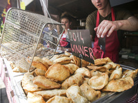 The opening of the 15th Annual Pierogi (Dumplings) Festival in Krakow's Small Square in Krakow, Poland on 11 August, 2017. Each year local p...