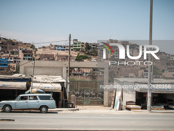 Street scene on the outskirts of Lima, Peru. Photo taken 3 April 2012. (