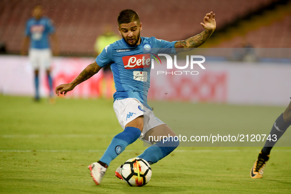 Lorenzo Insigne of SSC Napoli during the Pre-season Frendly match between SSC Napoli and RCD Espanyol at Stadio San Paolo Naples Italy on 10...