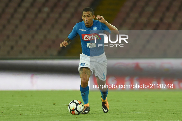 Allan of SSC Napoli during the Pre-season Frendly match between SSC Napoli and RCD Espanyol at Stadio San Paolo Naples Italy on 10 August 20...