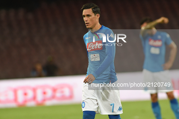 Jose Callejon of SSC Napoli during the Pre-season Frendly match between SSC Napoli and RCD Espanyol at Stadio San Paolo Naples Italy on 10 A...