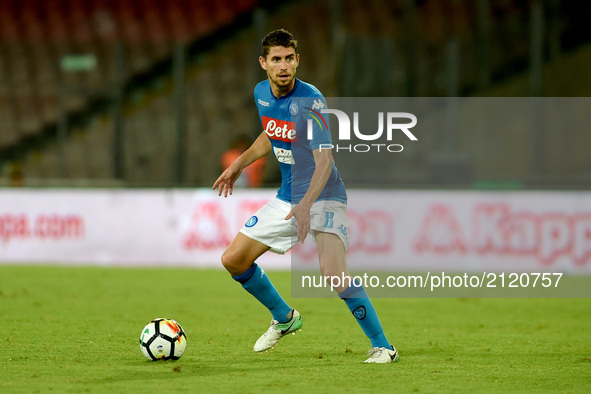 Jorginho of SSC Napoli during the Pre-season Frendly match between SSC Napoli and RCD Espanyol at Stadio San Paolo Naples Italy on 10 August...