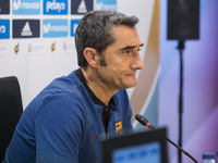 Ernesto Valverde during the last press conference before the match between FC Barcelona - Real Madrid, for the first leg of the Spanish Supe...