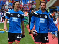 L-R Huddersfield Town's Michael Hefele and Huddersfield Town's Laurent Depoitre
during Premier League  match between Crystal Palace and Hudd...