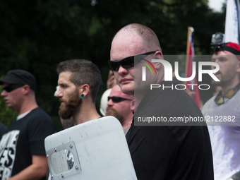 White nationalists, neo-Nazis and members of the 'alt-right' are forced out of Lee Park after the 'Unite the Right' rally was declared an un...