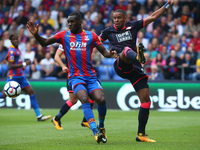 L-R Crystal Palace's Christian Benteke andHuddersfield Town's Mathias Jrgensen
during Premier League  match between Crystal Palace and Hudde...