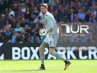Crystal Palace's Wayne Hennessey
during Premier League  match between Crystal Palace and Huddersfield Town at Selhurst Park Stadium, London,...