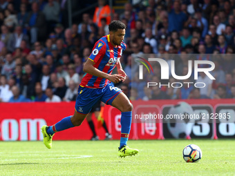 Crystal Palace's Jairo Riedewald
during Premier League  match between Crystal Palace and Huddersfield Town at Selhurst Park Stadium, London,...