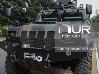 Komodo vehicle on display at Indonesian Millitary Industrial Exhibition at Indonesian Ministry of Defends in Jakarta, Indonesia, on 13 Augus...
