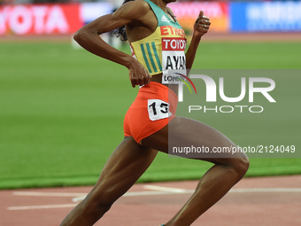 Almaz Ayana of  Ethiopia, compete in 5000 meter  final in London at the 2017 IAAF World Championships athletics. (