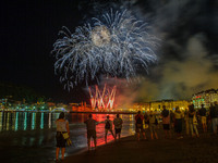 Semana Grande Donosti - The pyrotechnics Hermanos Caballer during your participation in the contest of fireworks in San Sebastian. San Sebas...