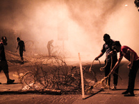 Bahrain , Abu Saiba - Clashes between protesters and riot police in Bahrain independence day , Bahrain Independence Day was on 15 August 197...