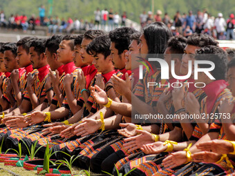 Around 12,262 dancers took part in a record-breaking traditional Saman dance performance in Gayo Lues District on August 13, 2017, in Aceh P...