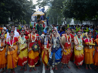 Hindu community is celebrating Janmastami to mark the birth of Hindu God Lord Krisna 
 in Dhaka , Bangladesh on Monday August 08, 2017. Jan...