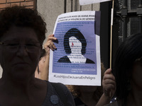 Demonstrations on 14 August 2017 in Madrid, Spain, in support of Juana Rivas, the maracenera mother who has been missing since last July 26...