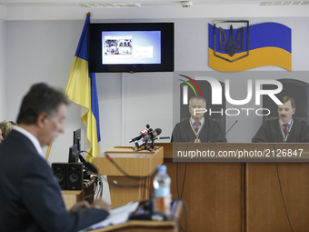 Obolon district court of Kyiv interrogates prosecuting witness Yuri Sergeyev, the former permanent representative of Ukraine to the UN, Kyiv...