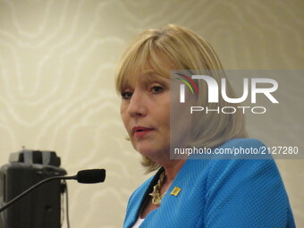 Candidate for New Jersey Governor, Lieutenant Governor of New Jersey Kim Guadagno delivers remarks to an audience in Mount Laurel, NJ on Aug...