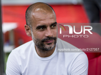 00 Pep Guardiola from Spain trainer of Manchester City during the Costa Brava Trophy match between Girona FC and Manchester City at Estadi d...