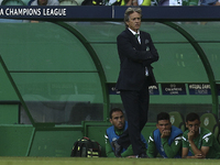 Sporting's coach Jorge Jesus reacts during the UEFA Champions League  football match between Sporting CP and Steaua Bucuresti at Alvalade  S...